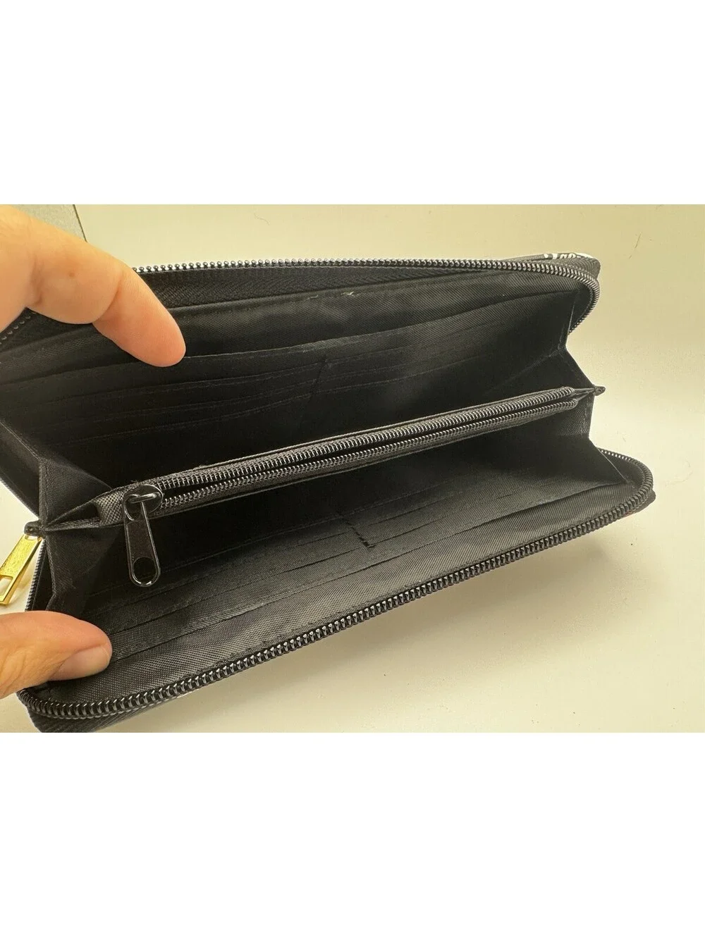 FRIENDS TV Show Allover Doodle Print Zip Around Wallet Black Central Perk